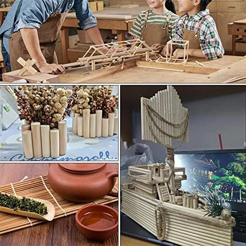 10 Baguettes en Bois, Baguettes Rondes en Bois, pour Le Bricolage, La Peinture, La Décoration De La Maison Et du Jardin.,10mm,Diameter