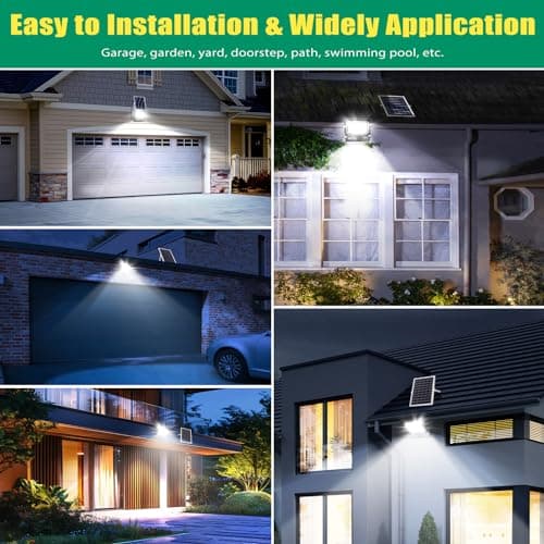 Aigostar - Projecteur Solaire LED d’extérieur avec Panneau Solaire,50W,Dimmable 3000/4000/6500K,5000mAH,Batterie de Grande Capacité,IP66,Lampe Solaire exterieur avec Télécommande,2M Câble,pour Jardin