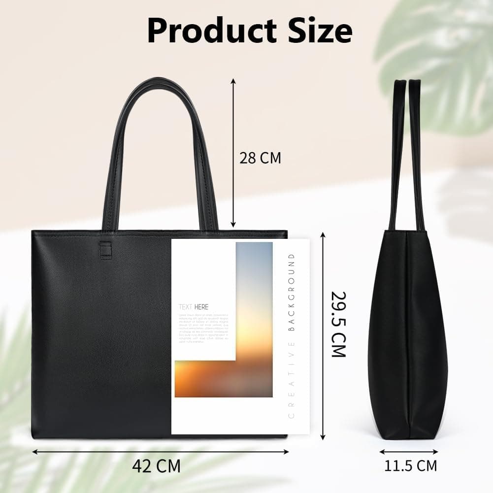 flintronic Sac a Main Femme, Sac Cabas Femme Grande Capacité, Fourre-Tout Cuir PU Souple, Shopper Porté Epaule Bandoulière pour le Travail, Voyages, Shopping, L'école