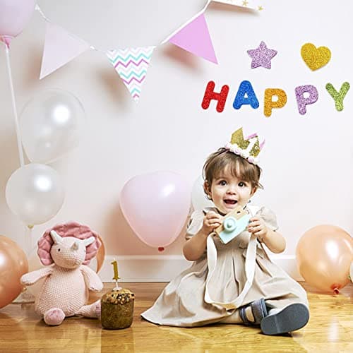 168 Pcs Stickers Lettres en Mousse, Lettres de l'alphabet Stickers Autocollants étoiles Coeur letters Glitter Mousse Activités Manuelles DIY Art Décoration pour Enfants et Adultes