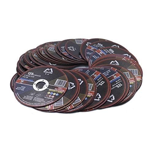 Merryland Disque à Tronçonner 125 Métal INOX Acier Fer, 125 X 1,0 mm Disque de Coupe 50 Pièces, Disque Découper pour Meuleuse d'Angle, Craft-line C13081042