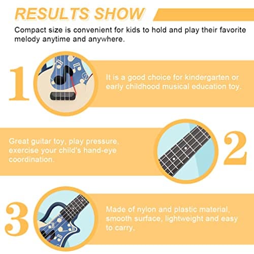 Toddmomy 1 PC Mini Guitare Jouet Enfants Ukulélé Guitare Jouet Enfant Guitare Instrument De Musique Accessoires Photo pour Les Tout-Petits Et Les Enfants D'âge Préscolaire