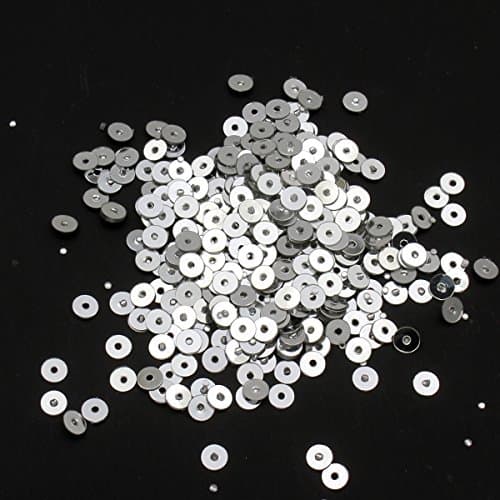 Perlin - Lot de 24 000 perles rondes et lisses à paillettes Ø 3 mm 10 couleurs pour vêtements et bijoux, artisanat métallique