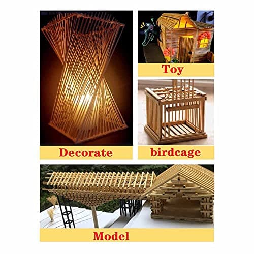 GOONSDS Tige de Goujon en Bois - Petits bâtons carrés en Bois Non Fini pour l'artisanat Projets de Bricolage (50 unités),Beige,4x4x300mm