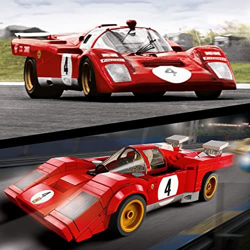 LEGO 76906 Speed Champions 1970 Ferrari 512 M Modèle Réduit de Voiture de Course, Jouet de Construction pour Enfants à Collectionner