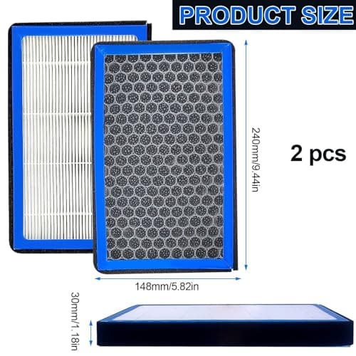 2 Pièces Filtre A Habitacle pour Tesla Model 3, Haute Efficacité Filtre à Air, Filtre Habitacle Charbon Actif, Hepa-Filtre Habitacle, Filtre de Climatisation de Remplacement pour Véhicules