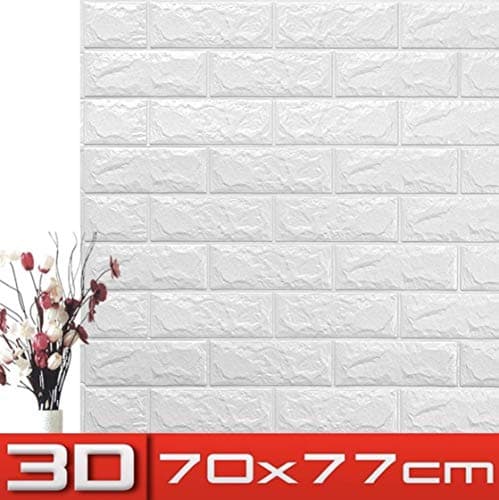 3d Stickers RHP Muraux Brique Rayon De Soleil PE Papier Peint Non-Toxique Mousse Odeur Auto-Adhésif Mural DIY Autocollant Panneau, facile Noir Lot de 10
