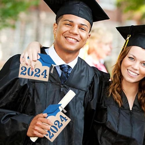 Zasdvn Porte-monnaie pour cartes de remise de diplôme, porte-cartes de remise de diplôme, en bois, élégant étui de rangement multi-degrés pour les diplômés du baccalauréat