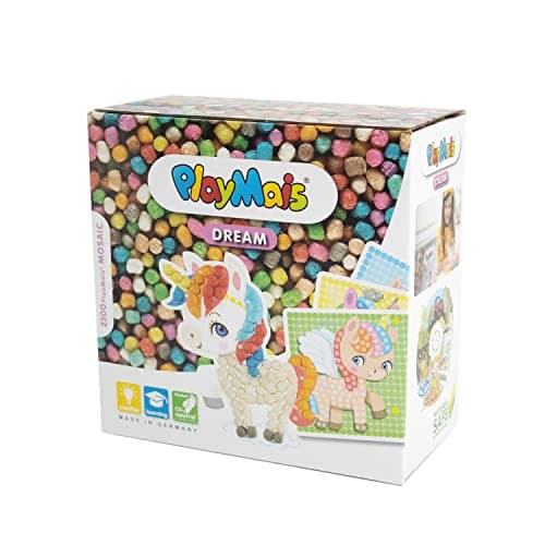 PlayMais MOSAIC Dream Unicorn kit de loisirs créatifs pour filles et garçons à partir de 3 ans I plus de 2300 PlayMais & 6 modèles de mosaïque avec des licornes I stimule la créativité et la motricité