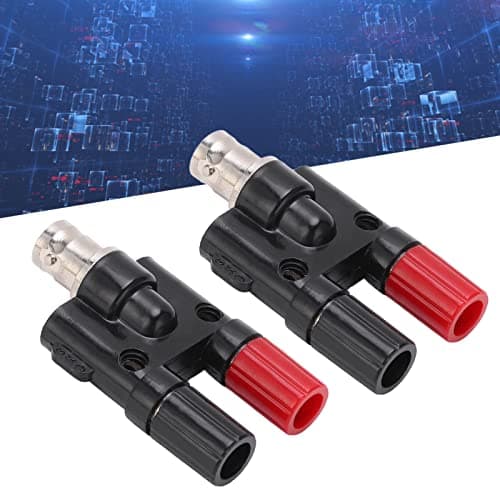 Lot de 2 Connecteurs Femelles Bnc à La Borne de Liaison, Connecteur Répartiteur Coaxial RF Femelle Double Banane 4 MM pour Équipement Électronique, Équipement Industriel