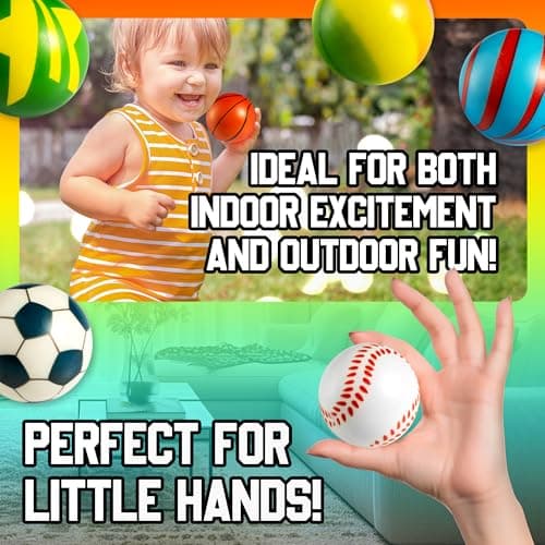 Lot 50 Mini Balles Anti Stress Enfants - Fidget Toys Anti Stress 5,1 cm, Lot Varié de Balles Anti Stress, Boules Sensorielles à Presser Enfants, Cadeaux de Fête, Cadeaux d'anniversaire Garçons Filles