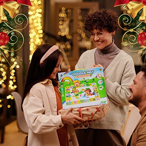 Cadeau Enfant 1-3 Ans - Tapis Dessin Eau Jouet Bebe 1 2 3 Ans, Jouets Educatifs pour Enfants Coloriage Géant Tapis de Peinture Cadeau pour Garcons Filles