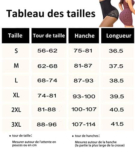 CHUMIAN Femme Culotte Sculptantes Taille Haute Gainante Minceur Gaine Amincissante Ventre Plat Invisible Panty Efficace sous-vêtements (Attirant Noir, XL)