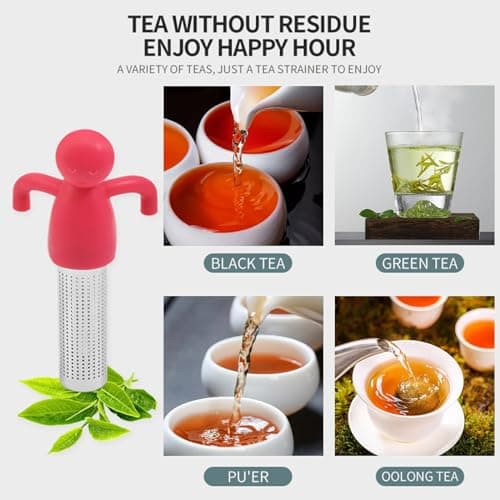3 Pièces Boule à Thé Infuseur à Thé Inoxydable 304 et Silicone, Ultra Fine en Acier Inoxydable Feuille Boule de thé infuseur,Pour feuilles de thé en vrac, theiere, tasse, mug