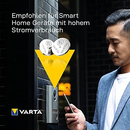 VARTA Piles Bouton CR2032, lot de 5, Power on Demand, Lithium, 3V, emballage sécurisé pour les enfants, pour petits appareils électroniques - clés de voiture, télécommandes, balances