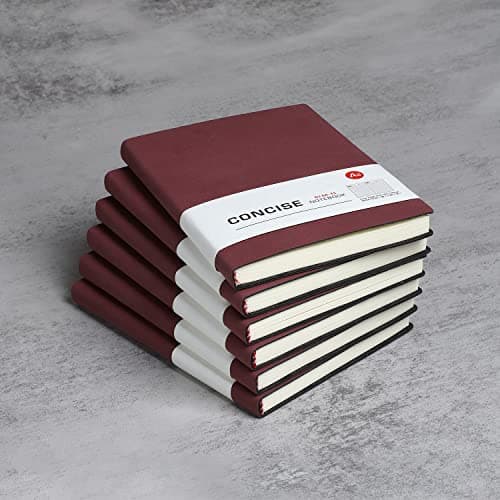 A6 Carnet de Notes Cahier En Cuir PU, Carnet Ligné A6 Papier Crème, Cahier de Travail 10,5 * 14 cm, Journal de Voyage Pour Études Bureau École Rédaction Prise de Notes, Rouge 6pcs