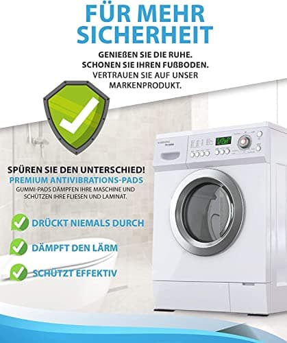 4 PIÈCES de Machines à Laver Coussinets de sous-Couche XXL Coussinets en Caoutchouc Amortisseur Anti-Vibrations Support sécurisé pour Meubles et armoires de sécheuse comme Tapis de laveuse
