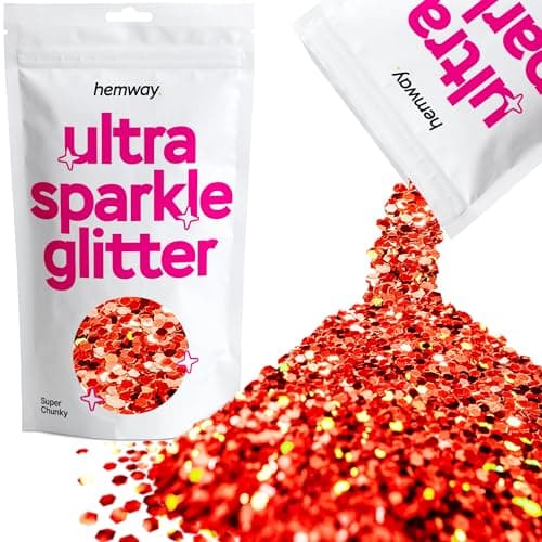 Paillettes rouges holographiques ultra scintillantes pour ongles maquillage pour le visage festival Noël Halloween super épaisses 100 g/3,5 oz
