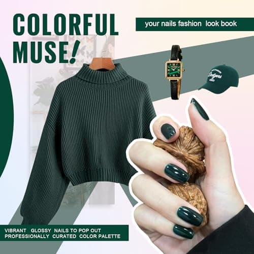 TOMICCA 42PCS Kit Vernis Semi Permanent Automn, 36 Couleurs + 1 Base + 1 No Wipe Top Coat + 1 Top Coat Matte + 1 Blooming Gel + 2 Présentoir à Clous Rond, Lot Gel Semi Permanent UV/LED
