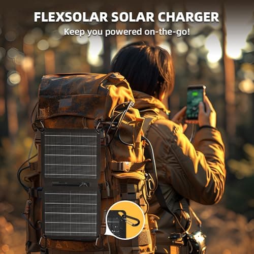 FlexSolar Chargeurs solaires portables 10 W 5 V USB petite puissance ETFE panneaux pliables IP67 étanche Camping Randonnée Randonnée pour téléphones, ventilateurs, lampes de poche, montres, petites
