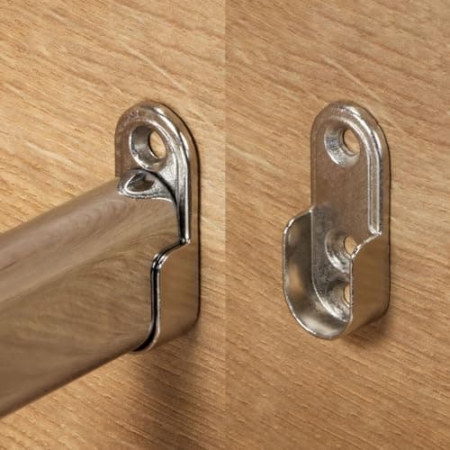 GedoTec® Portemanteaux 1250 mm OVAL Acier acier chromé Tuyau de meubles Tube de penderie 30 x 15 mm incl. 2 Pièce Stock de tube penderie fabriqué en Allemagne