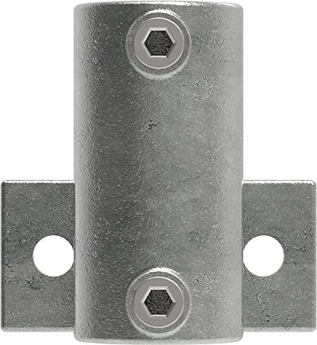 Fenau | Support mural/support de plafond, horizontal, Ø 33,7 mm, fonte malléable, galvanisé à chaud, incl. vis, bride de raccordement de tube