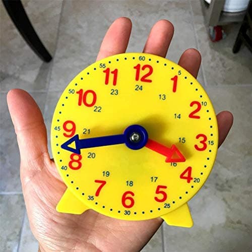 Rvtkak Horloge pédagogique pour Enfants - Réveil éducatif pour Apprendre à Lire l'heure - Réglable - Outil d'apprentissage précoce - pour Apprendre à Lire l'heure