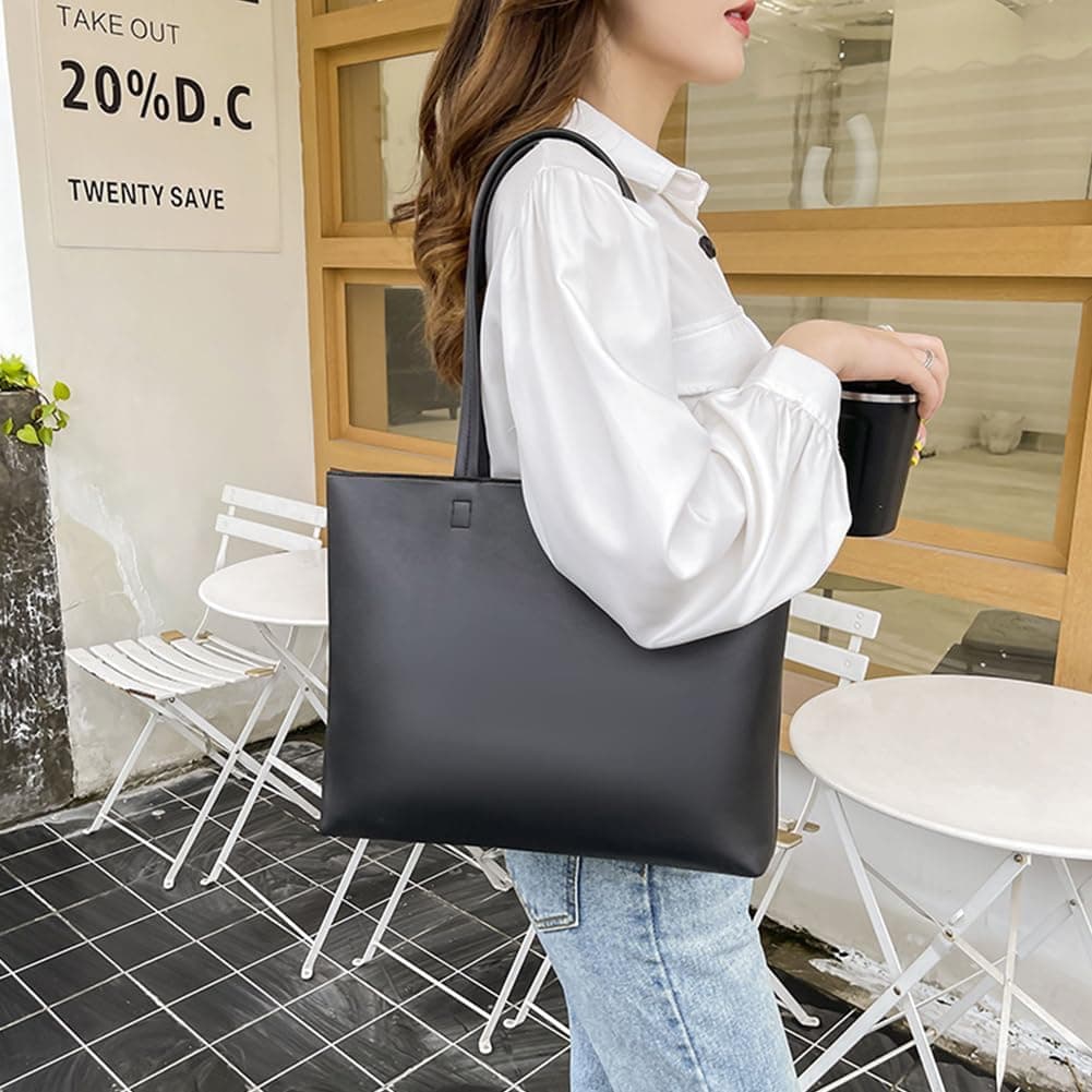 flintronic Sac a Main Femme, Sac Cabas Femme Grande Capacité, Fourre-Tout Cuir PU Souple, Shopper Porté Epaule Bandoulière pour le Travail, Voyages, Shopping, L'école