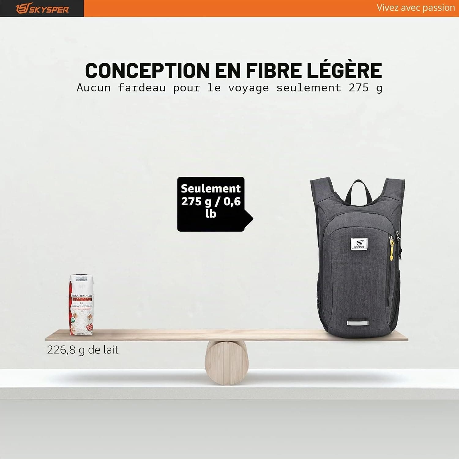 SKYSPER Sac à Dos Pliable Ultraléger 10L, Petit Sac à dos de Voyage | Sac à dos de Randonnée Gagne de la place pour Randonnée ExcursionVoyages en Ville Homme Femme