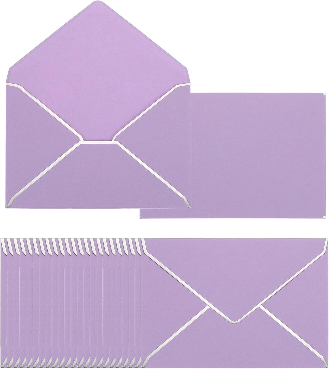 PATIKIL 100 Paquet A7 Enveloppes 5 x 7 Carte Noël Enveloppes (Lavande)