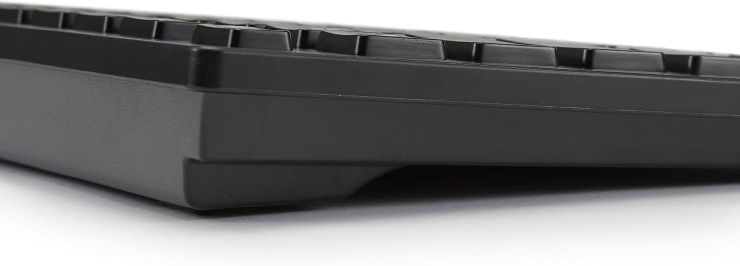 Amazon Basics Clavier USB Filaire Discret avec Disposition française, Noir Mat