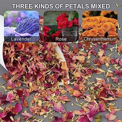 Paquets de confettis de Mariage,Confettis Fleurs Séchées,Pétales Séchées,Pétales Fleurs Séchées,Confettis Mariage Fleurs Séchées,Confettis Pétales de Rose,pour Décoration Mariage