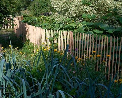 BOGATECO Clôture à Lattis Noisetier Bois | 120 cm de Hauteur et 500 cm de Long | Distance Entre Lattes 4-5 CM | Idéal comme Une Clôture de Jardin | Peut être Utilisé comme de Support pour Les Vignes