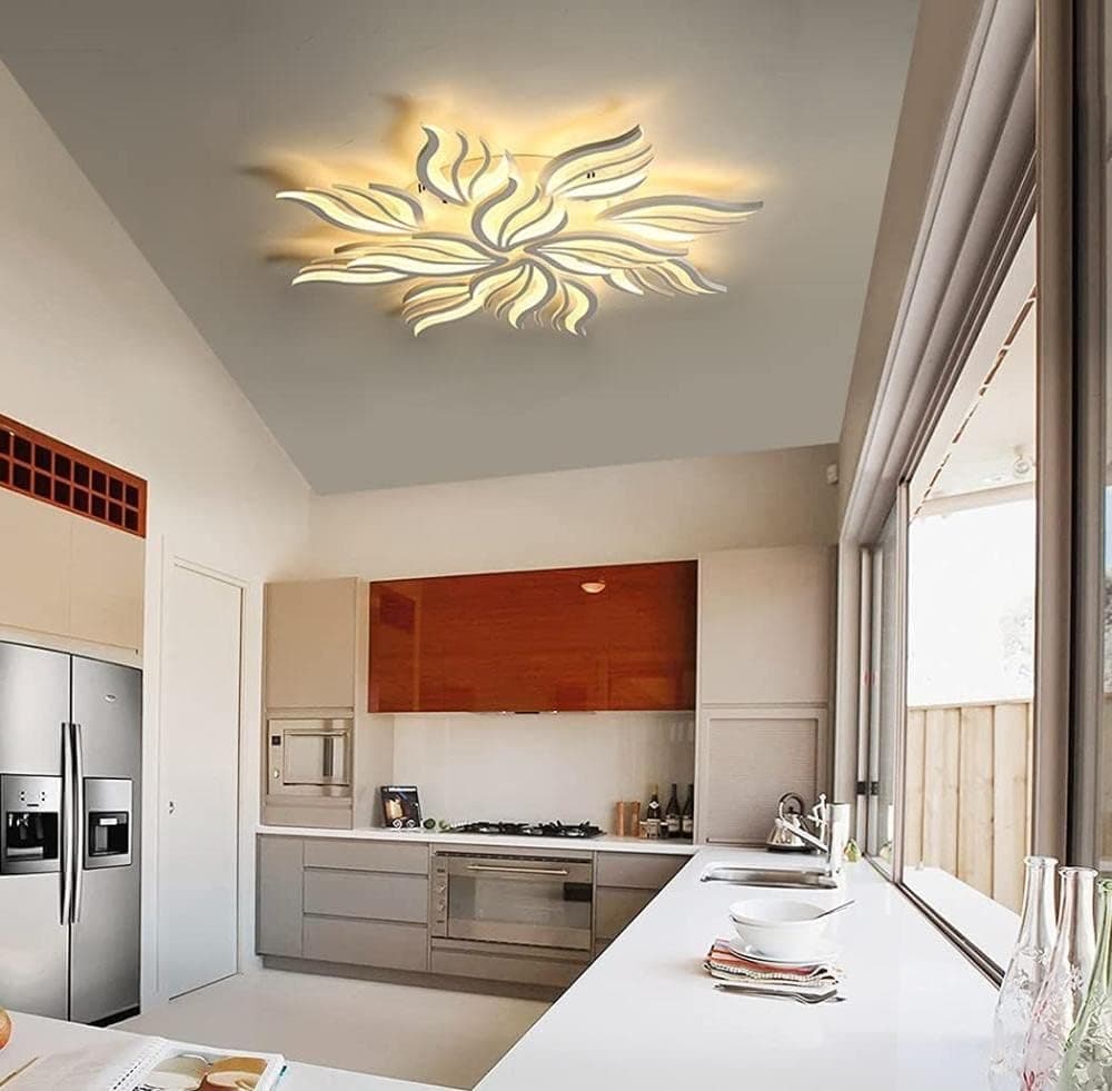 Plafonnier LED moderne dimmable - 115W lampe de salon plafonnier chambre avec télécommande lumière couleur luminosité changement de couleur - plafonnier blanc gradation éclairage intérieur