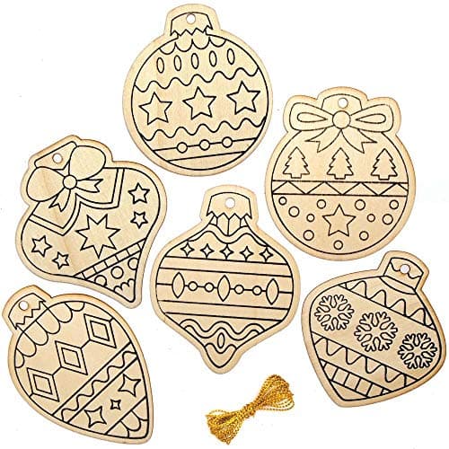 Baker Ross AX527 Décoration De Boules De Noël Bricolage pour Enfants - Paquet De 12, Boules pour Enfants Idéales pour L'École, Les Groupes D'Artisanat, L'École du Dimanche, L'Artisanat À Domicile