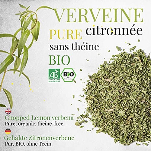 ORIGEENS VERVEINE CITRONNEE BIO 100g | FEUILLES SECHEES DE VERVEINE CITRON | The Verveine odorante Bio en vrac sans théine, Tisane sommeil