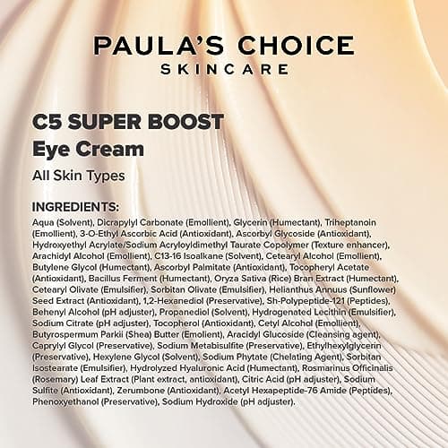 Paula's Choice Crème Contour Yeux C5 SUPER BOOST - Traitement des Yeux Vitamine C Illumine la Peau - Ciblez les Taches Brunes & Ridules - Tous Types de Peaux - 15 ml