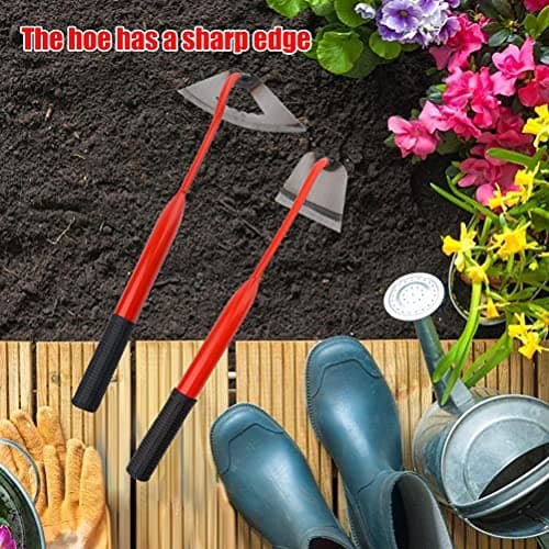 Houe en Acier, Outil de Désherbage Portatif de Houe en Acier pour le Sol de Jardinage Outil de Jardin de Houe de Plantation de Jardin en Acier (petit)