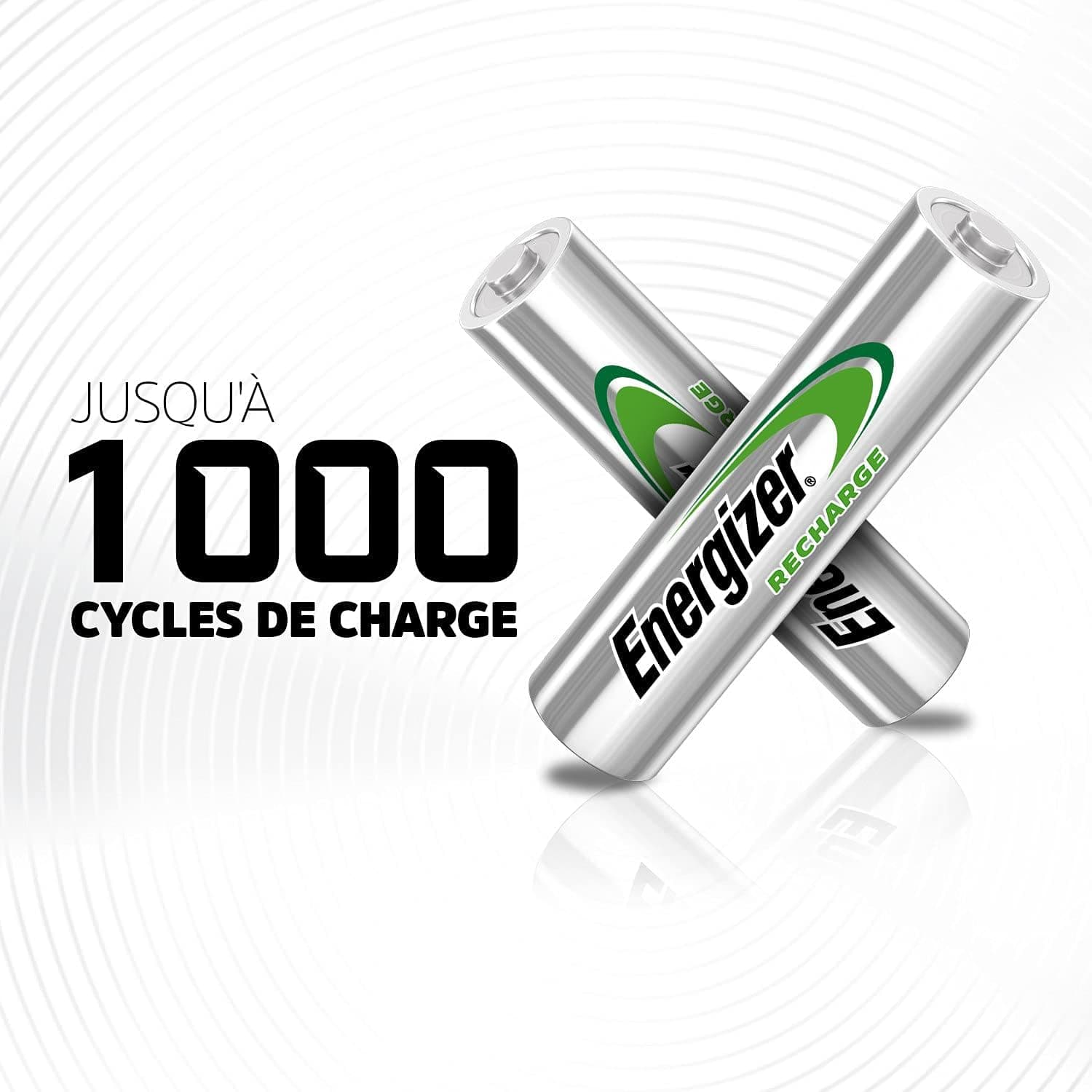 Energizer Recharge Power Plus - Piles Rechargeables AAA (Lot de 4) - 700 mAh NiMH - pré-chargées - Puissance Longue durée - 1000 Cycles - Emballage 100% Recyclable et sans Plastique