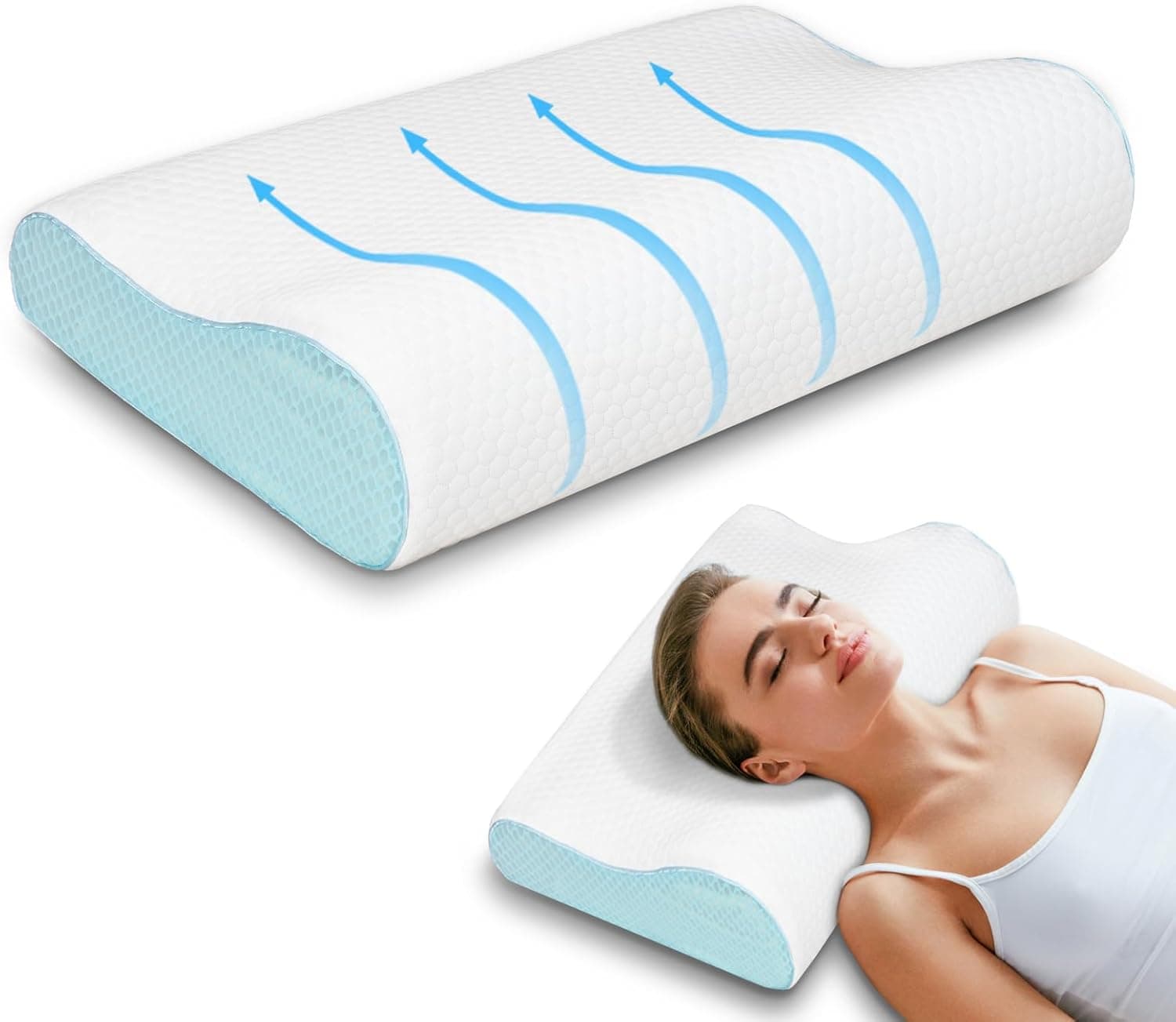 Oreillers de Cou Confortables pour soulager la Douleur avec Mousse à mémoire de Forme
