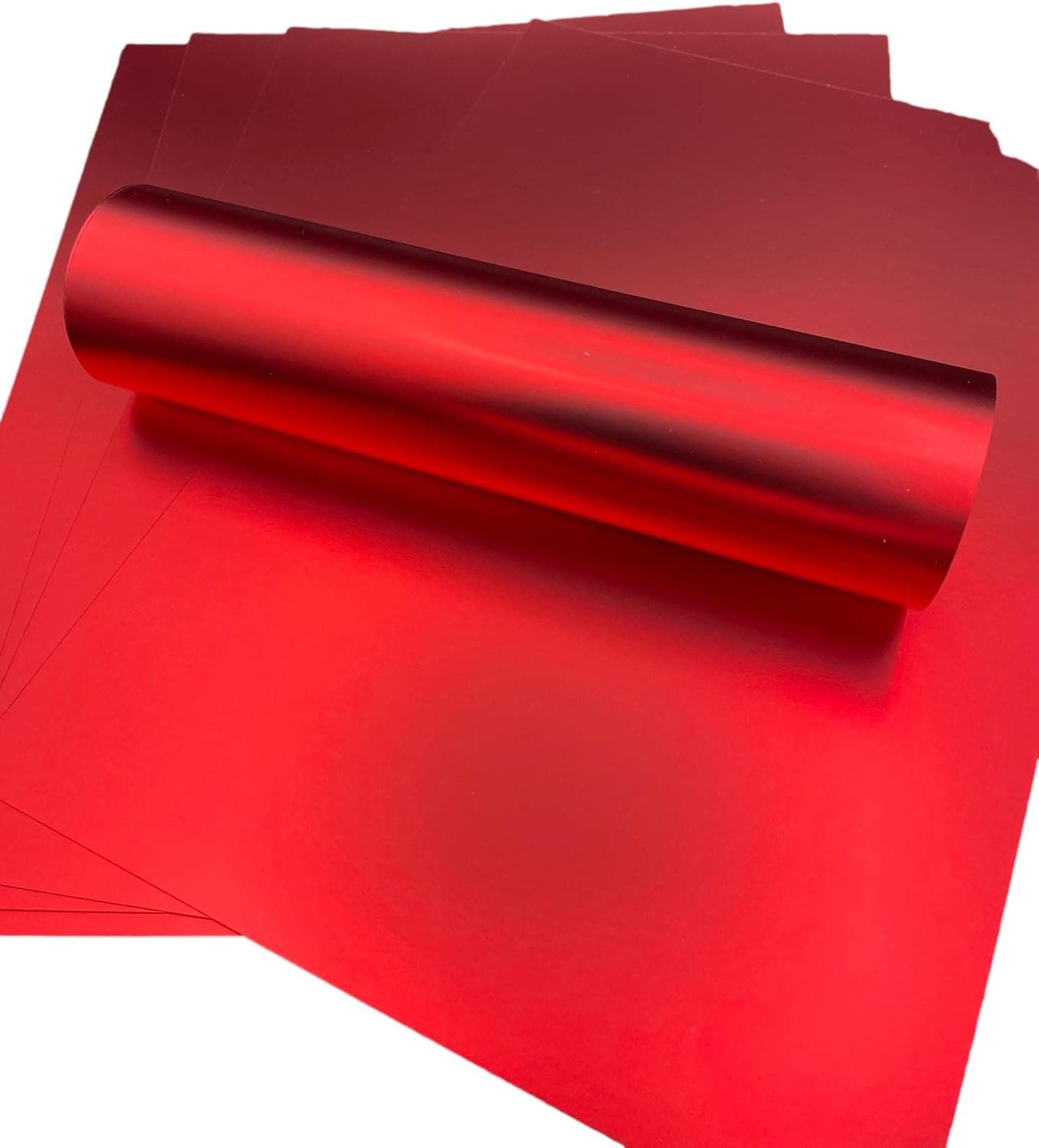 Syntego feuilles A4 Premium Mirri effet soie carte simple face 290 g/m2/110 lb couverture (rouge)