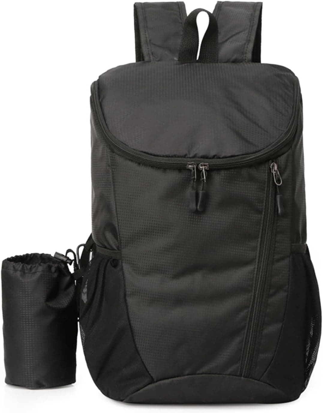 flintronic Sac à Dos Pliable Ultraléger, Sac à Dos de Randonnée, Sac à dos Imperméable Unisexe, Confort et Légèreté, pour le Sport en Plein air Marche Randonnée Camping et Vélo, Noir