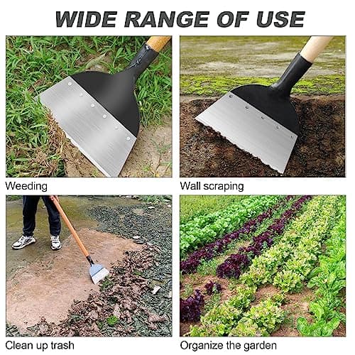 OFFCUP Pelle de Nettoyage, Pelle de Jardin Multifonction, Pelle Plate en Acier, Pelle de Jardinage Outil de Désherbage pour Jardin DéSherbage Plantation DéSherbage de La Ferme 21cm (sans Poignée)