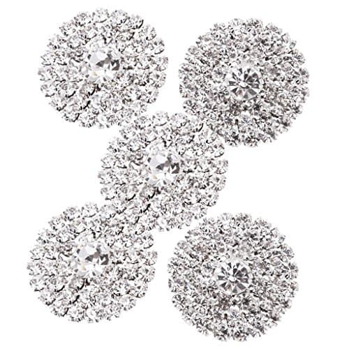 5 Pièces 21mm Boutons Ronds En Strass avec pour La Couture de Scrapbooking