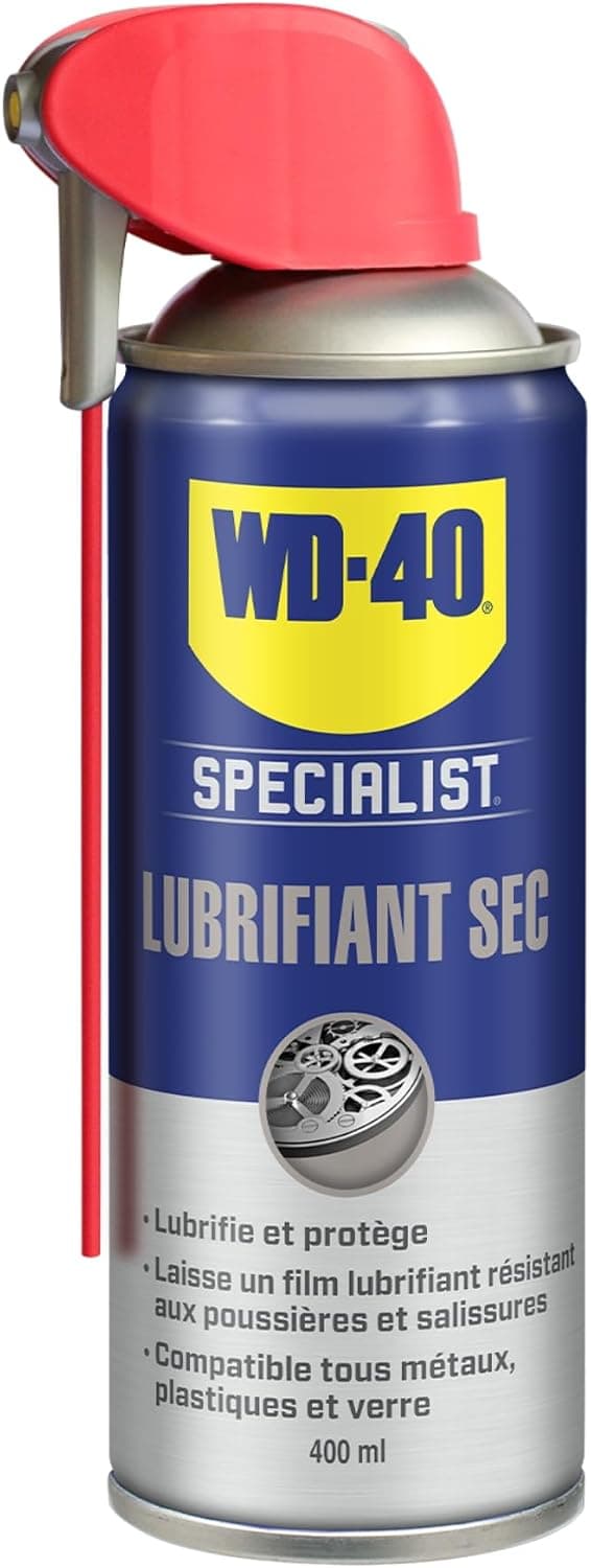 WD-40 SPECIALIST Lubrifiant Sec, aérosol 400ml, n'attire pas les saletés