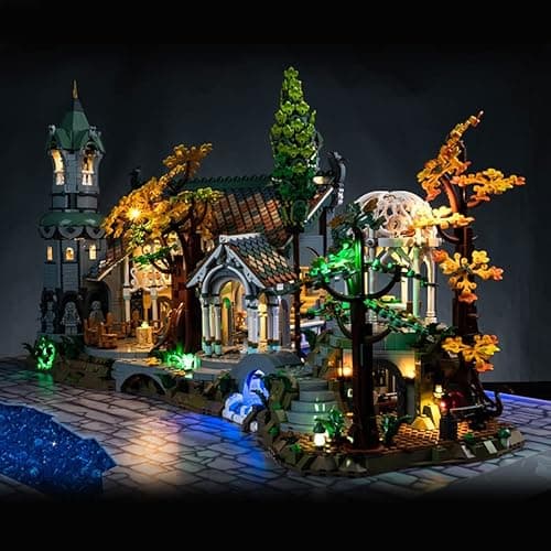 Kit d'éclairage LED compatible avec Lego 10316 The Lord of The Rings Rivendell (pas de modèle), kit d'éclairage décoratif pour The Lord of The Rings Rivendell