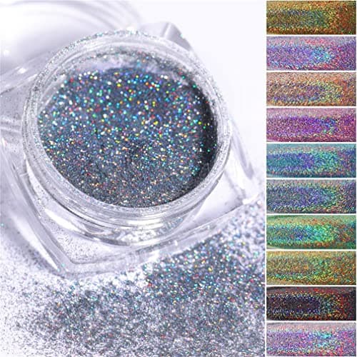 MKNZOME 12 BoîTe Poudre Chrome Ongle, Poudre Holographique Ongle Effet Miroir, Caméléon Poudre Pigment Pour Manucure Pou La DéCoration D'Art Ongle, Festival Visage Corps, Paillette Ongles Nail Art