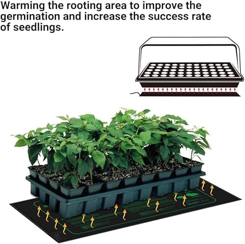 LERWAY Tapis Chauffant pour Plantes Imperméable Serre de Germination Accélère la Germination des Graines, Coussin de Chauffrage pour Reptile et Amphibien, 21/30 Watts, 52 × 25 cm (1 Pièce - 21W)