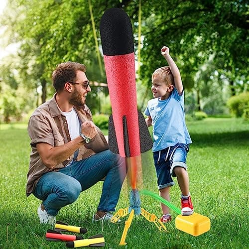 Lance-fusée pour Enfants, Lance-fusée Ajustable, Un Jeu Amusant pour l'extérieur, Jouets de Jardin pour Enfants pour Les garçons de 3 à 15 Ans, Filles, Cadeau