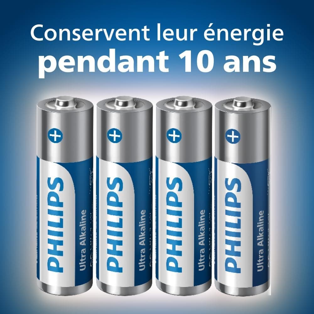 Philips Combo de Piles Alcalines AA-AAA Ultra - Polyvalent pour Tous Les Appareils, Lot de 40